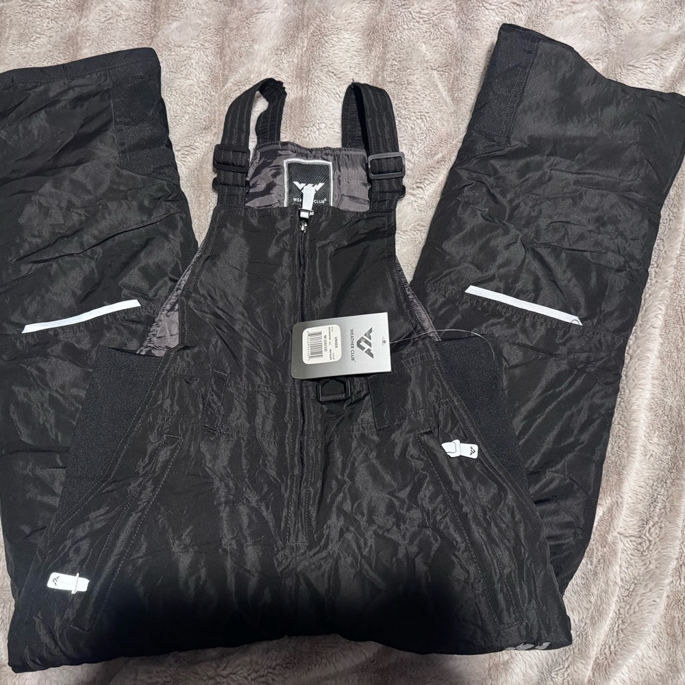Kid Black Snow Bib Overalls